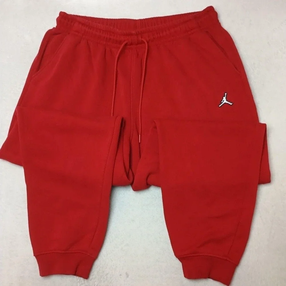 Jordan Pants Mens XL Red Nike Air Essential Fleece Jumpman Jogger Concord DQ7340